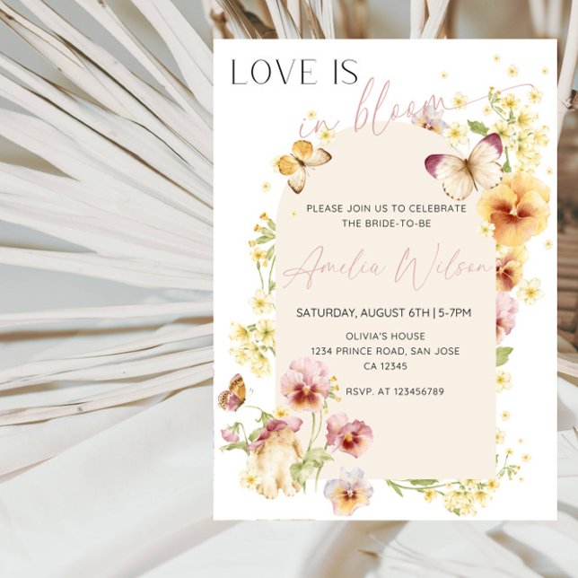 Love Is in Bloom Bridal Shower-Floral Garden Theme Invitation (Creator Uploaded)