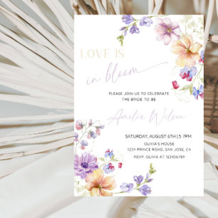 Love Is in Bloom Bridal Shower-Floral Spring Party Invitation