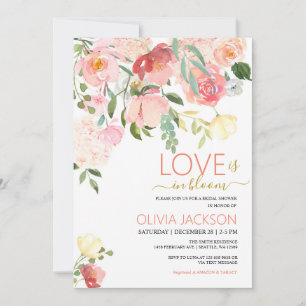 love is in Bloom Bridal Shower invitation