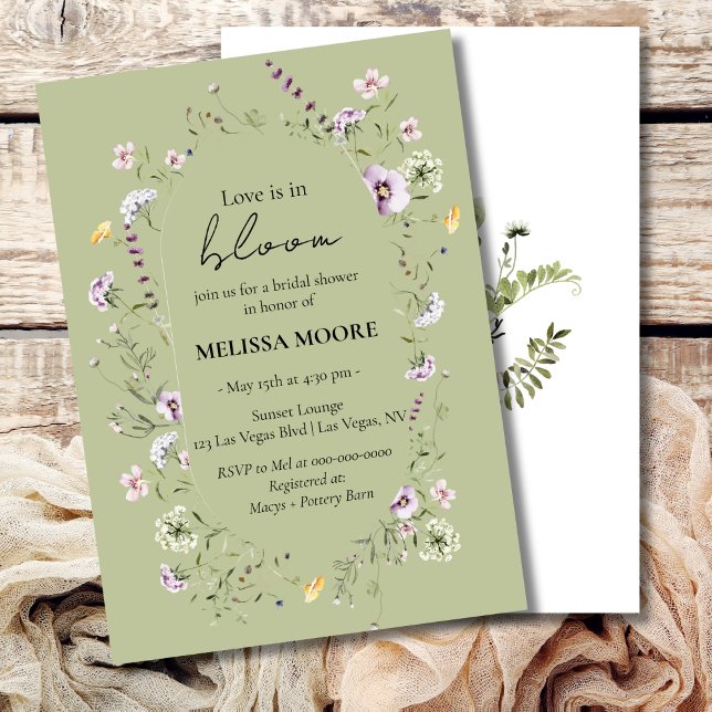 Love Is In Bloom Bridal Shower Invitation (Creator Uploaded)