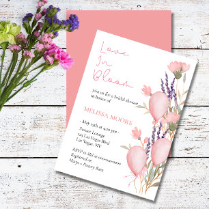 Love Is In Bloom Bridal Shower Invitation