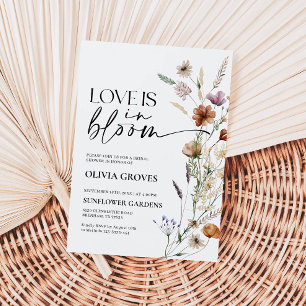 Love Is in Bloom Bridal Shower Invitation Rustic