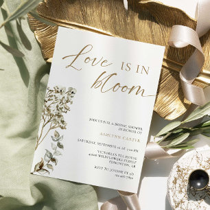 Love is in Bloom Bridal Shower Pampas Grass Invitation