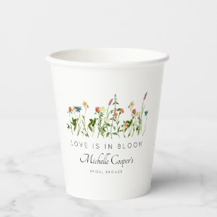 Love is in Bloom Bridal Shower Paper Cups