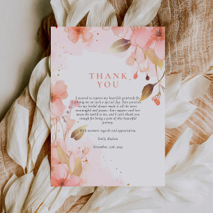 Love is in Bloom Bridal Shower Thank You Card