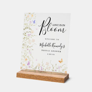 Love Is In Bloom Bridal Shower Welcome Sign 