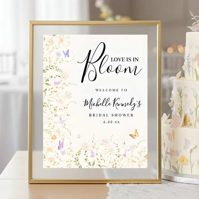 Love Is In Bloom Bridal Shower Welcome Sign  (Creator Uploaded)