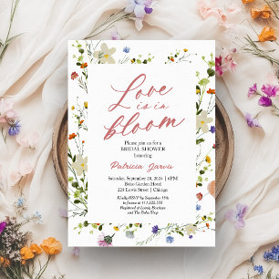 Love Is In Bloom Bridal Shower Wildflower Invitation