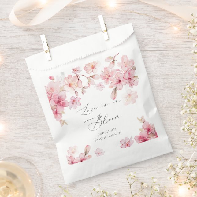 Love is in bloom cherry blossom bridal shower favour bags (Clipped)