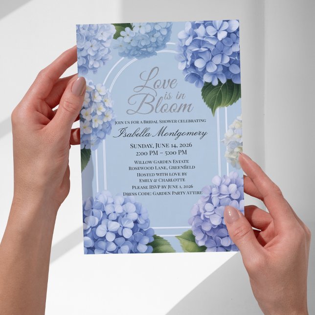 Love Is in Bloom Elegant Feminine Hydrangea Invitation (Love Is in Bloom Elegant Feminine Hydrangea Invitations
)