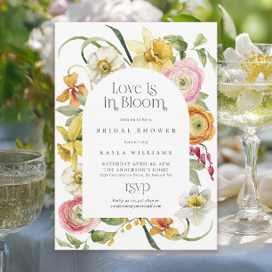 Love is in Bloom Floral Bridal Shower Invitation
