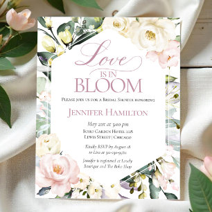 Love is in Bloom Floral Bridal Shower Invitation