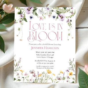 Love is in Bloom Floral Bridal Shower Invitation