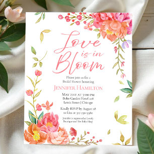 Love is in Bloom Floral Bridal Shower Invitation