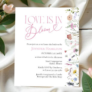 Love is in Bloom Floral Bridal Shower Invitation