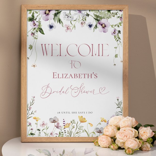 Love is in Bloom Floral Bridal Shower Welcome Sign (Creator Uploaded)