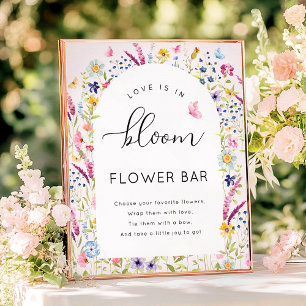 Love is in Bloom Flower Bar Sign