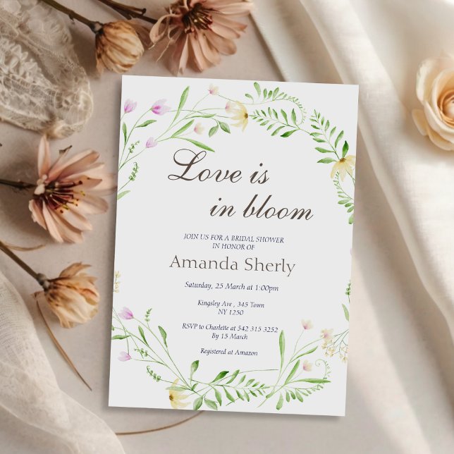 Love is In Bloom Garden Bridal Shower invitation (Love is in Bloom Garden Bridal  Shower Invite)
