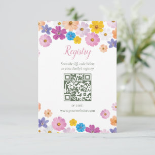 Love is in Bloom Garden Bridal Shower Registry Enclosure Card
