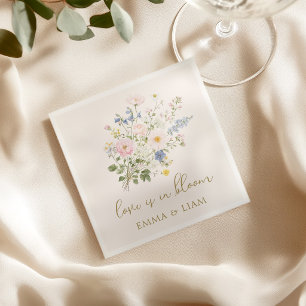 Love is in Bloom Garden Wedding Bridal Shower Napkin