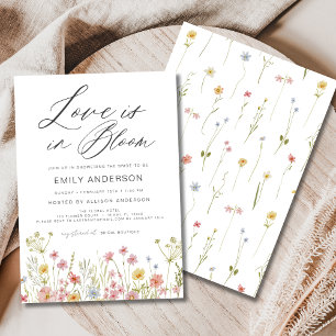 Love is in Bloom Garden Wildflower Bridal Shower Invitation