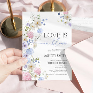 Love Is in Bloom Invitation   Floral Bridal Shower