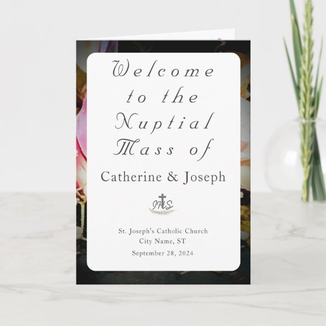 Love is in Bloom Nuptial Mass with Photo  Programme (Front)