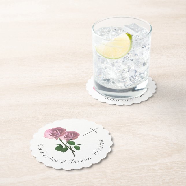 Love is in Bloom Paper Coaster (Insitu)