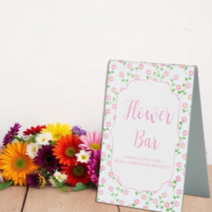 Love Is In Bloom Pink Flower Bar Bridal Shower