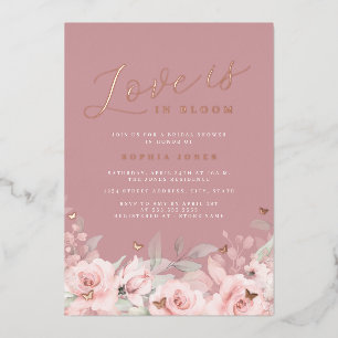 Love is in Bloom Rose Gold Blush Bridal Shower 