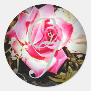 Love is in Bloom Rose Wedding Sticker