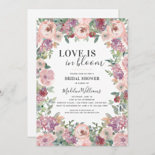 Love is in Bloom Roses Bridal Shower Invitation