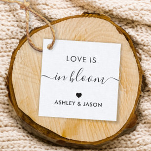 Love is in Bloom, Seed Gift Tag, Wedding, Kraft Favour Tags