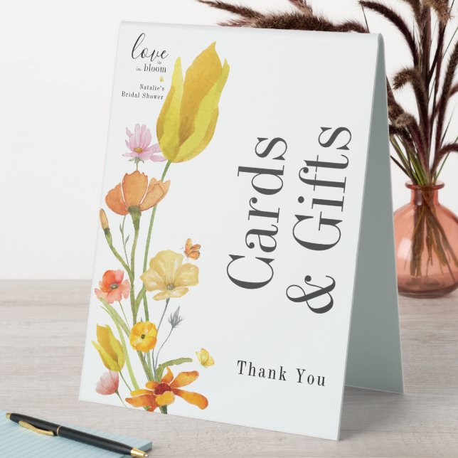 Love is in Bloom Spring Bridal Shower Cards Gifts (In SItu (Table))