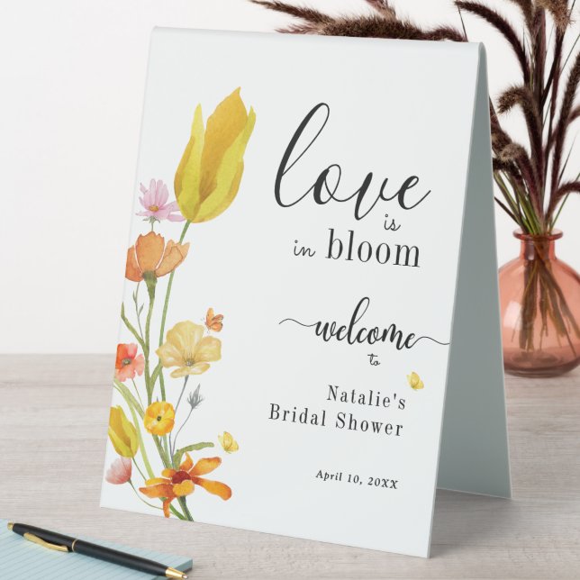 Love is in Bloom Spring Bridal Shower Welcome (In SItu (Table))