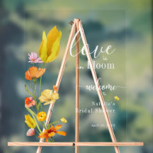 Love is in Bloom Spring Bridal Shower Welcome