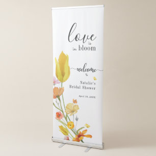 Love is in Bloom Spring Bridal Shower Welcome Retractable Banner