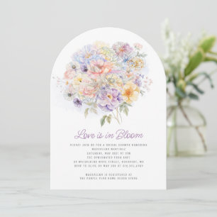 Love is in Bloom Spring Floral Arch Bridal Shower Invitation