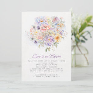 Love is in Bloom Spring Floral Bridal Shower Invitation