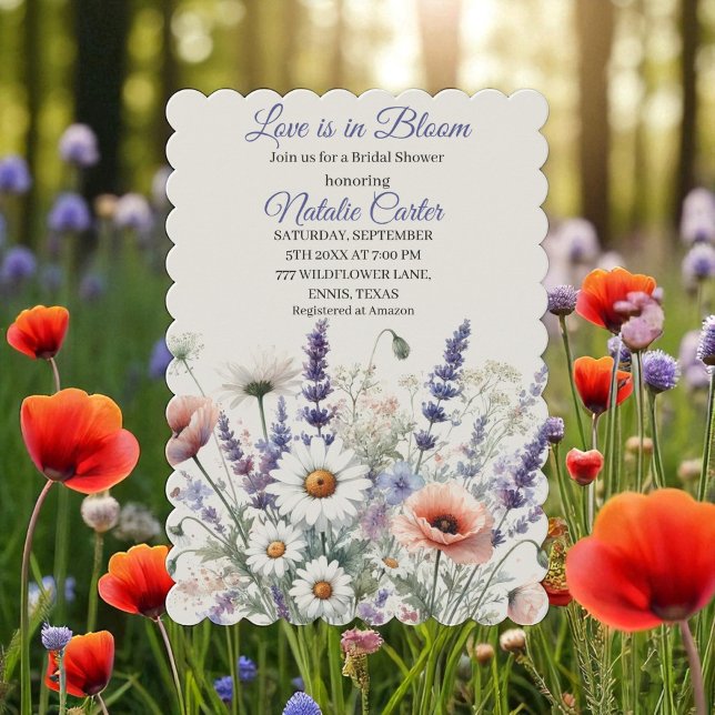 Love is in Bloom Spring Floral Bridal Shower  Invitation (Creator Uploaded)