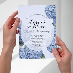 Love Is in Bloom Spring Hydrangea Bridal Shower Invitation