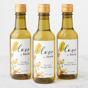 Love is in Bloom Spring Wildflower Bridal Shower Wine Label
