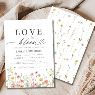 Love is in Bloom Summer Wildflower Bridal Shower Invitation