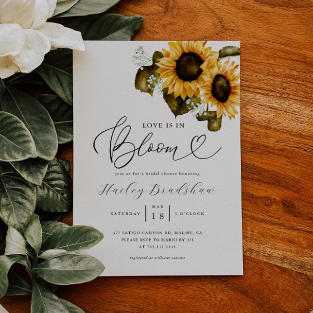 Love Is In Bloom | Sunflower Bridal Shower  Invitation (Creator Uploaded)