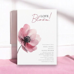 Love is in bloom wedding floral bridal shower  invitation