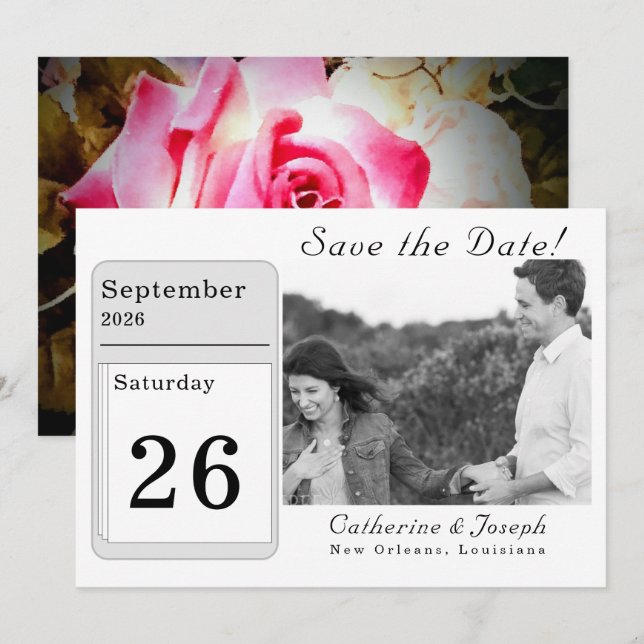 Love is in Bloom Wedding Save The Date (Front/Back)