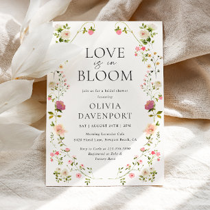 Love is in Bloom Whimsical Garden Bridal Shower Invitation