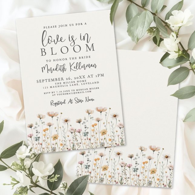 Love Is In Bloom Wildflower Bridal Shower Invitation (Love Is In Bloom Wildflower Bridal Shower Invitation)
