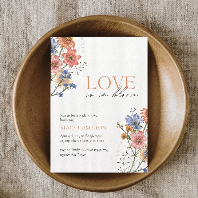 Love is in bloom Wildflower Bridal Shower Invitation (Creator Uploaded)