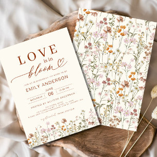 Love is in Bloom Wildflower Bridal Shower Invitation